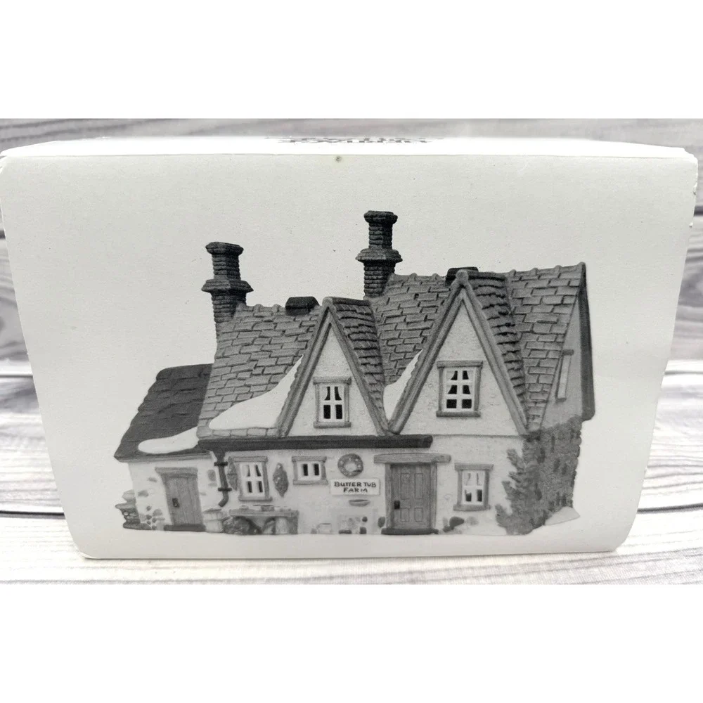 DEPT 56 HERITAGE COLLECTION DICKENS VILLAGE SERIES BUTTER TUB FARMHOUSE  RETIRED